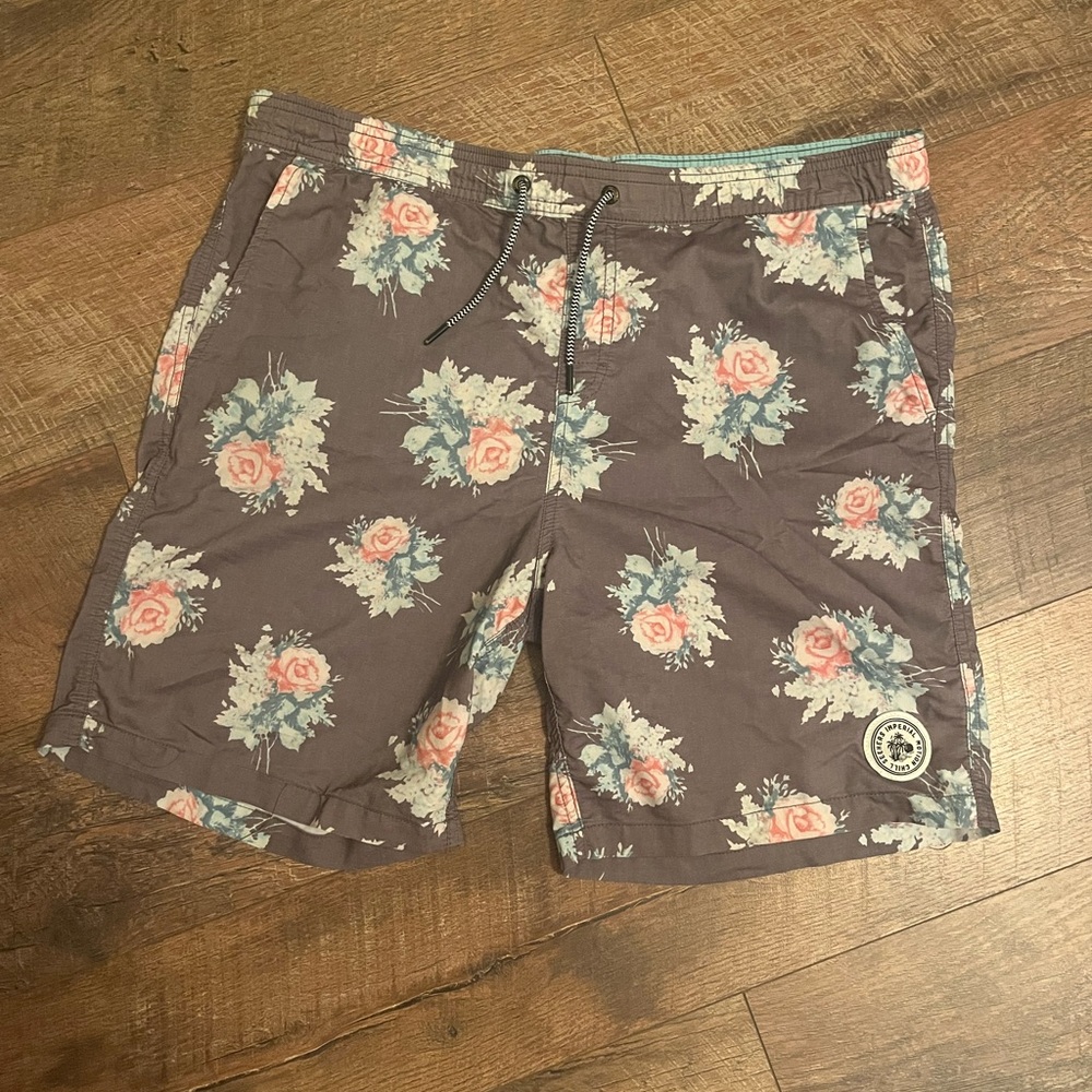 Imperial Motion Swim Trunks Floral Print